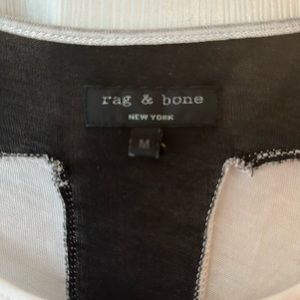 Rag & Bone white/black t shirt. Size M